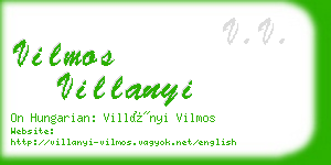 vilmos villanyi business card